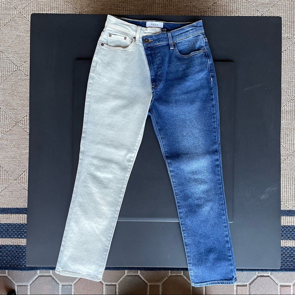 Pistola Two-Tone Asymmetric Jeans - Picture 4 of 12